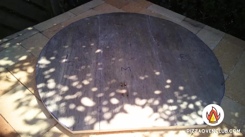 circular plywood base for pizza oven